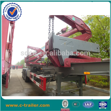 36ton container side loading semi trailer hydraulic Sinotruk side loaders off road trailer for 40ft container