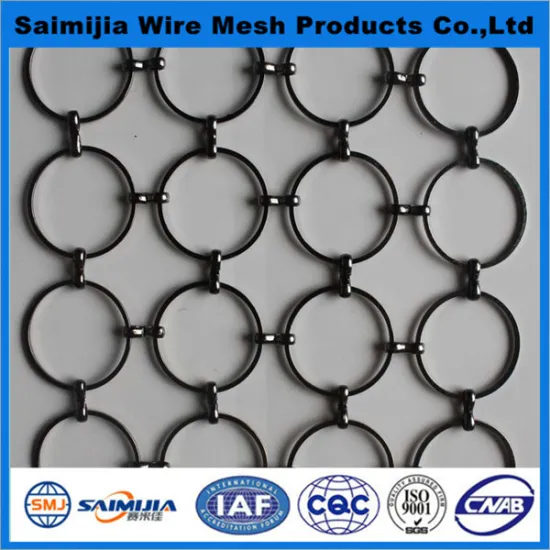 China factory decorative metal ring mesh cloth