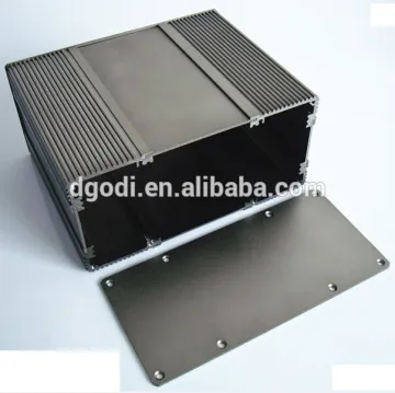 black anodized brushed aluminum communication boxes