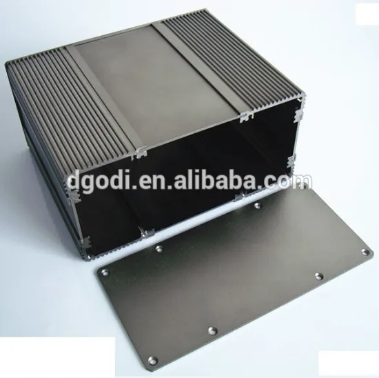 black anodized brushed aluminum communication boxes