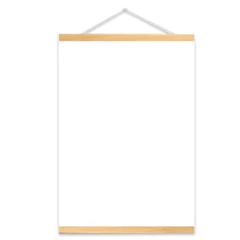 Modern Hanging Wooden Frame for Wall Art - Easy Installation for Canvas Paintings and Posters