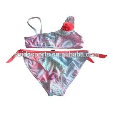 Good quality pink girl bikini swimsuits