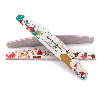 Christmas Limited Nail File Polishing Strip Sponge Nail Trim Rub