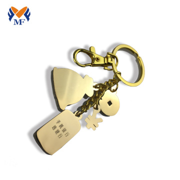 Metal keychain custom logo for phone bank