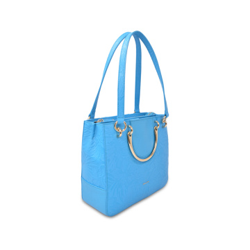 Lady Popular Leather Tote Bag With Large Pockets