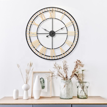 80cm Retro Decorative Wall Clock for Living Room Home Decor