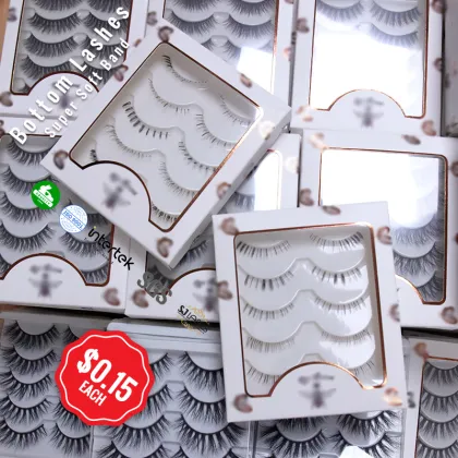 Wholesale Handmade Premium Bottom Lashes - Ready to Ship False Lower Strip Under Eye Lashes