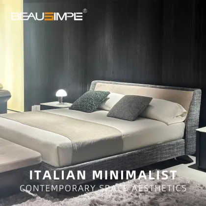 modern leather bed luxury king size bed