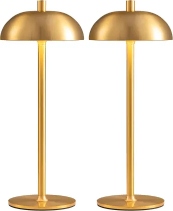 Umbrella shaped rechargeable battery desk lamp