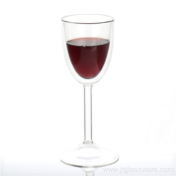 Double Wall Clear Wine Glass Cup