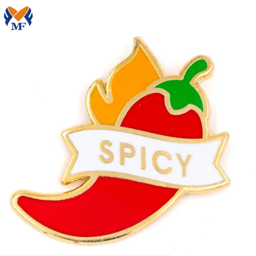 Pin de pimienta picante de esmalte dura personalizado