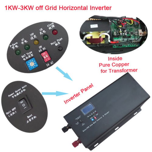 1500W Office Appliances Panel Inverter with Charger (floating charge)