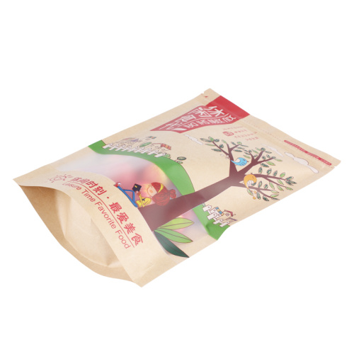 Food Grade Window Kraft Pouches with Zipper