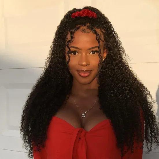 Wholesale curly closure frontal wigs for black women. human hair wig  with baby hair.virgin kinky curly full lace wig