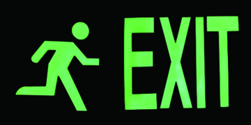 REALGLOW EXIT MAN SIGN