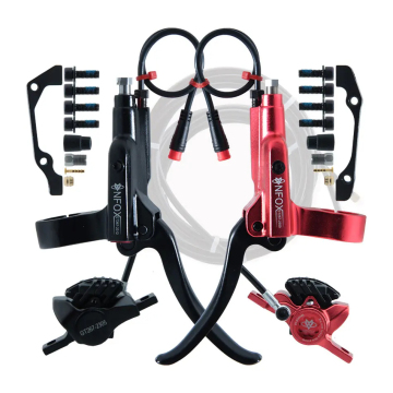 NFOX 267 Disc Left Radiator Lapisan Rem Hidraulik Set untuk Sepeda Listrik dan Sepeda Gunung
