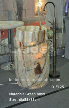 Green onyx column pedestal basin onyx basin