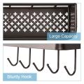 Metal Wall Storage Basket with Key Hooks