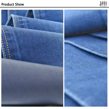 Anti-pilling Enviroment Protect polyester/spandex denim fabric for exporting