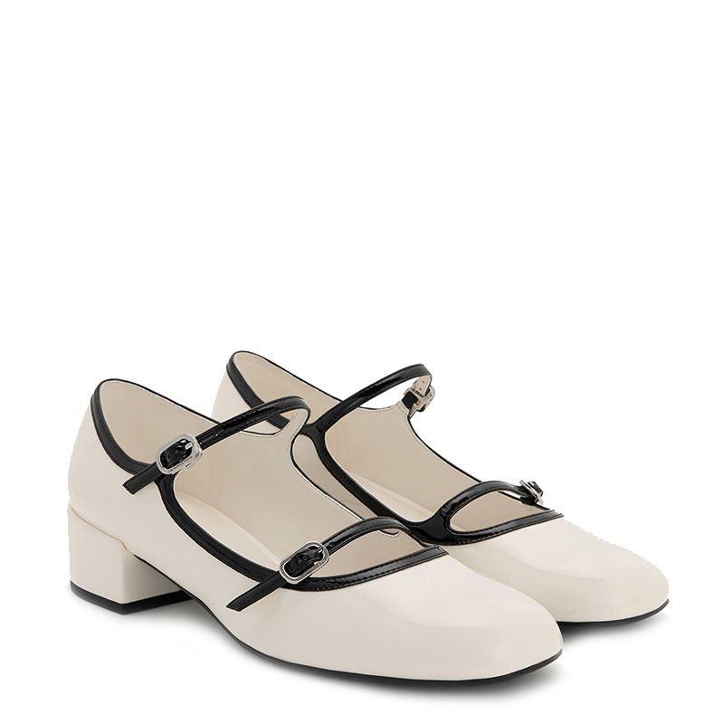 Elegant Women's Leather Mary Jane Low Heel Shoes
