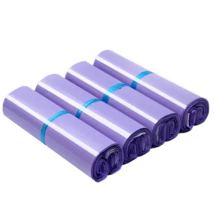 Custom Purple Biodegradable Polly Packaging Mailing Bag