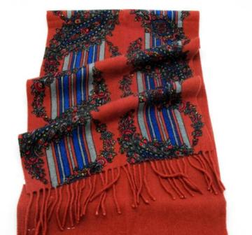 Tradational Print Design Woolen Scarf Pure Cashmere Shawl