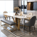 Grande table de ding en marbre rectangulaire