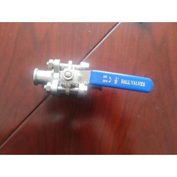 Sanitary Three Piece dengan Threaded Ball Valve