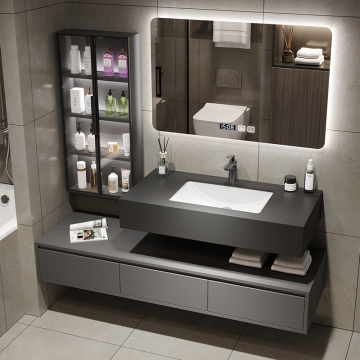 Đơn vị vanity phòng tắm cổ mới nhất với bồn rửa và tủ phụ - Tủ treo tường phòng tắm không thấm nước