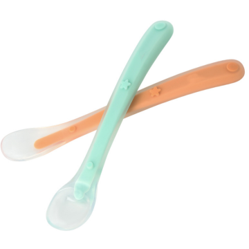 Anpassad Gum-Friendly Silicone Training Feeding Spoon