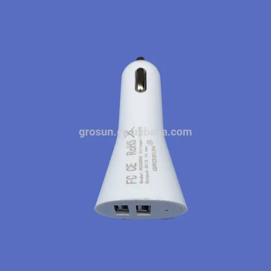 China Wholesale 10W DC to DC Car Charger Dual USB Car Charger by Grosun