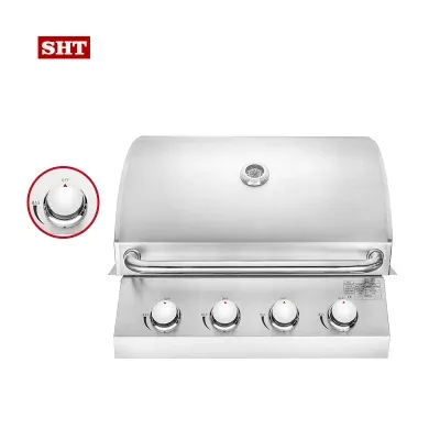 4 Burner Outdoor Kitchen Island Natural Gas Smokeless New BBQ Grill