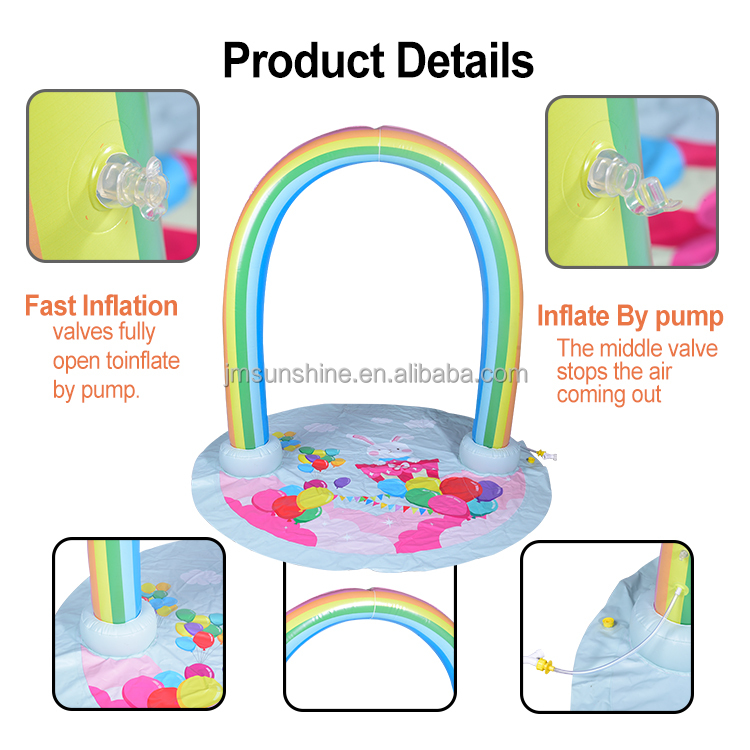 Factory Customization Sprinkler Rainbow Arch Splash Water Mat 6