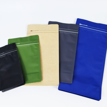 Customizable Printed Resealable Flat Bottom Pouch side seal bag Aluminum Plated Bag With  Zipper