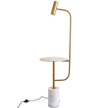 Modern Marble Base Gold LED Floor Lamp