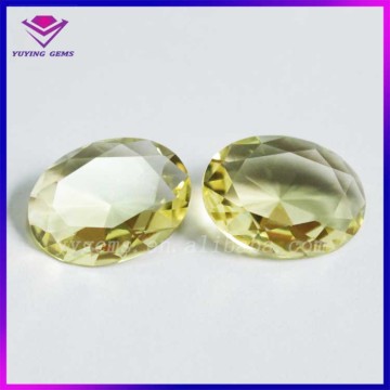 14x10mm Oval Cut Gemstone Shape and Glass Gemstone Material Olive Glass Cut Stones