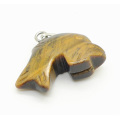 Dolphin Shape Yellow Tiger eye pendant