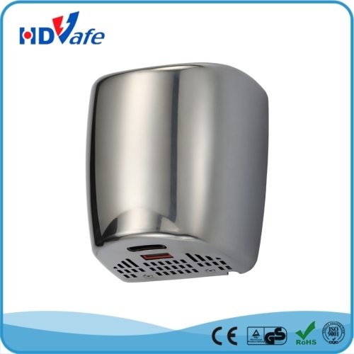 Fashionable Durable Stainless Steel 1800W High Speed Automatic Hand Dryer for High-End Toilet