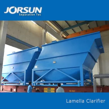 wastewater treatment Lamella clarifier with scraper