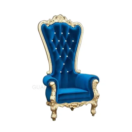 Golden Luxury King and Queen Throne Sofa Chair for Wedding