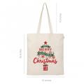 Reusable Christmas Holiday Shopping Canvas Bags