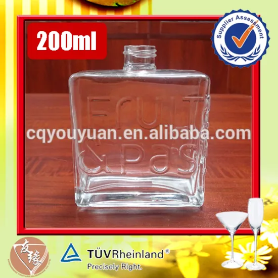 250ml screw top flat square glass reed diffuser bottles wholesale