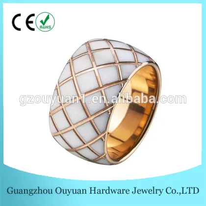 Elegant Rose Gold Plated Ceramic Ring Jewelry Wholesale