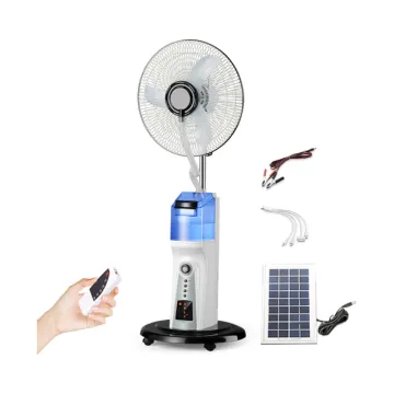 Rechargeable AC/DC Cooling Humidifier Mist Standing Fan