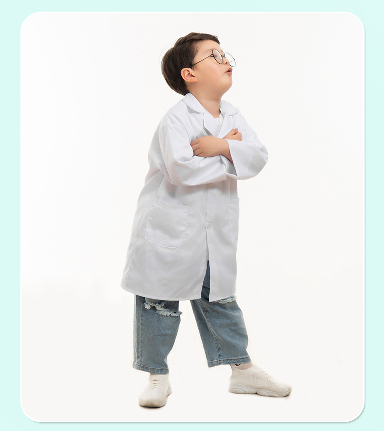 Children Protective White Coat for Safe Use