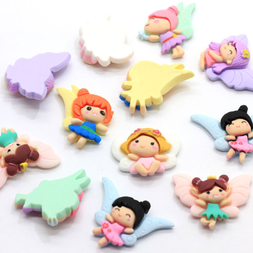 10Pcs Kawaii Cartoon Princess Flatback Resin Cabochons DIY Scrapbooking Kids Hair Bows Center Embellishments Accessories