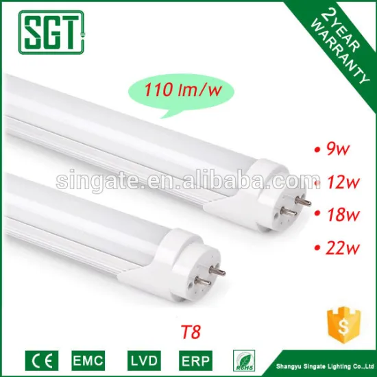 wholesale Aluminum PC 110lm/W 9w 12w 18w 22w High Lumen Tube8 led light T8 tube pipe