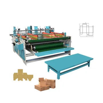 ZH-BZX Semi-Automatic Press Folder Gluer for Milk Carton Packing
