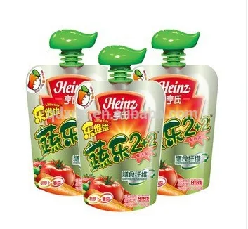 BPA Free Refillable Baby Food Squeeze Pouch with nozzle