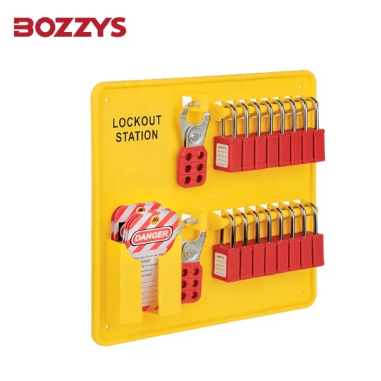 Durable Chemical & Low Temp Resistant Plastic Lockout Tagout Station for Daily Management